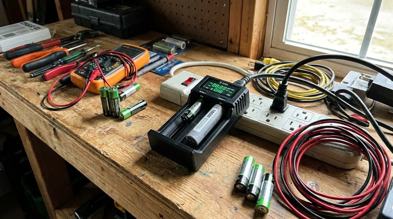 SiGN Universal Batteriladdare för AA / AAA / C-batterier / 18650 hero